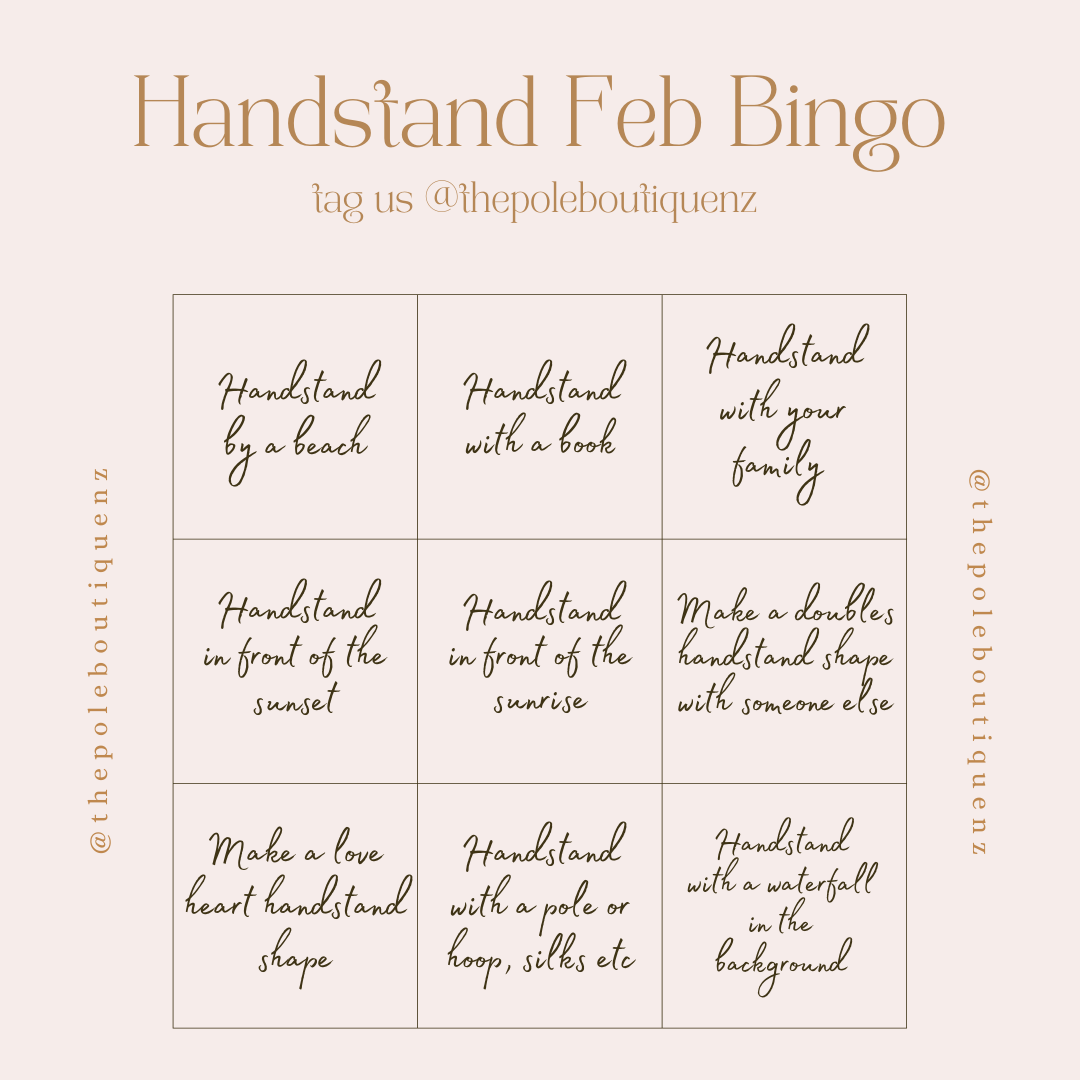 Handstand Feb Bingo Challenge