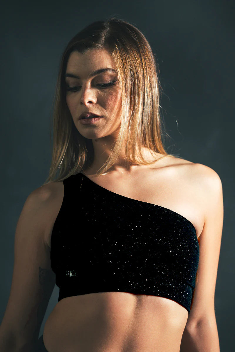 Melita Top -  Black Glitter
