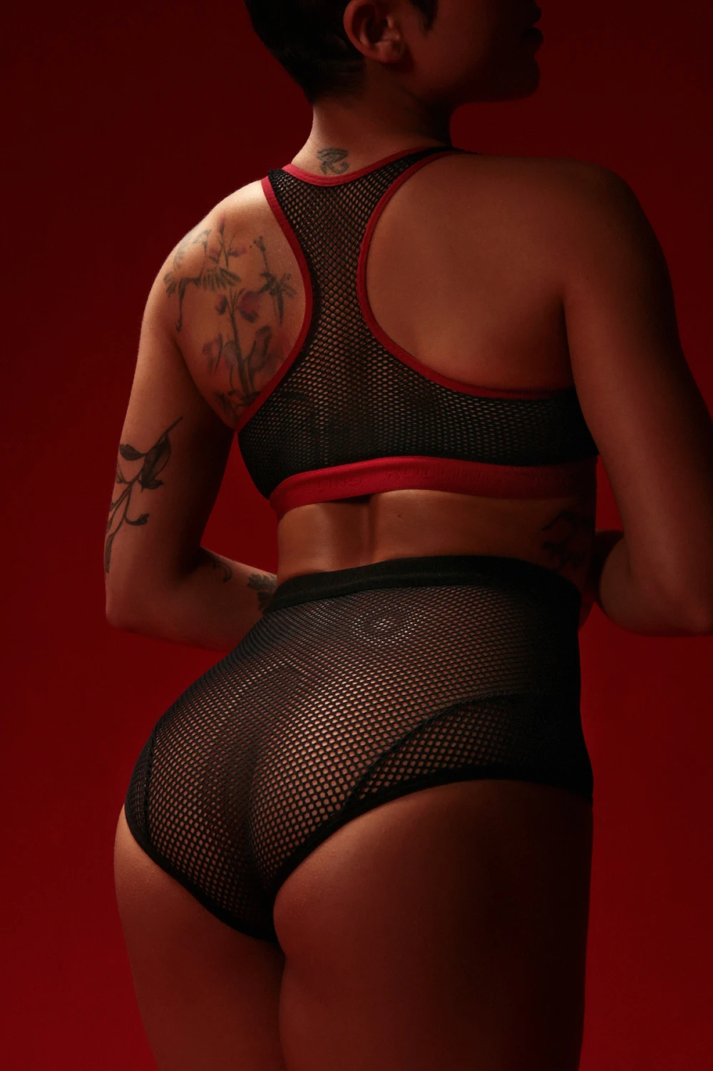 Mesh Hot Shorts - Black Fishnet