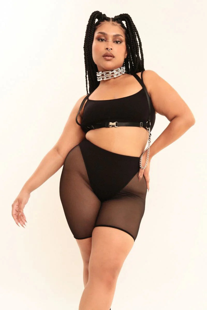 Bumper Short - Black Mesh