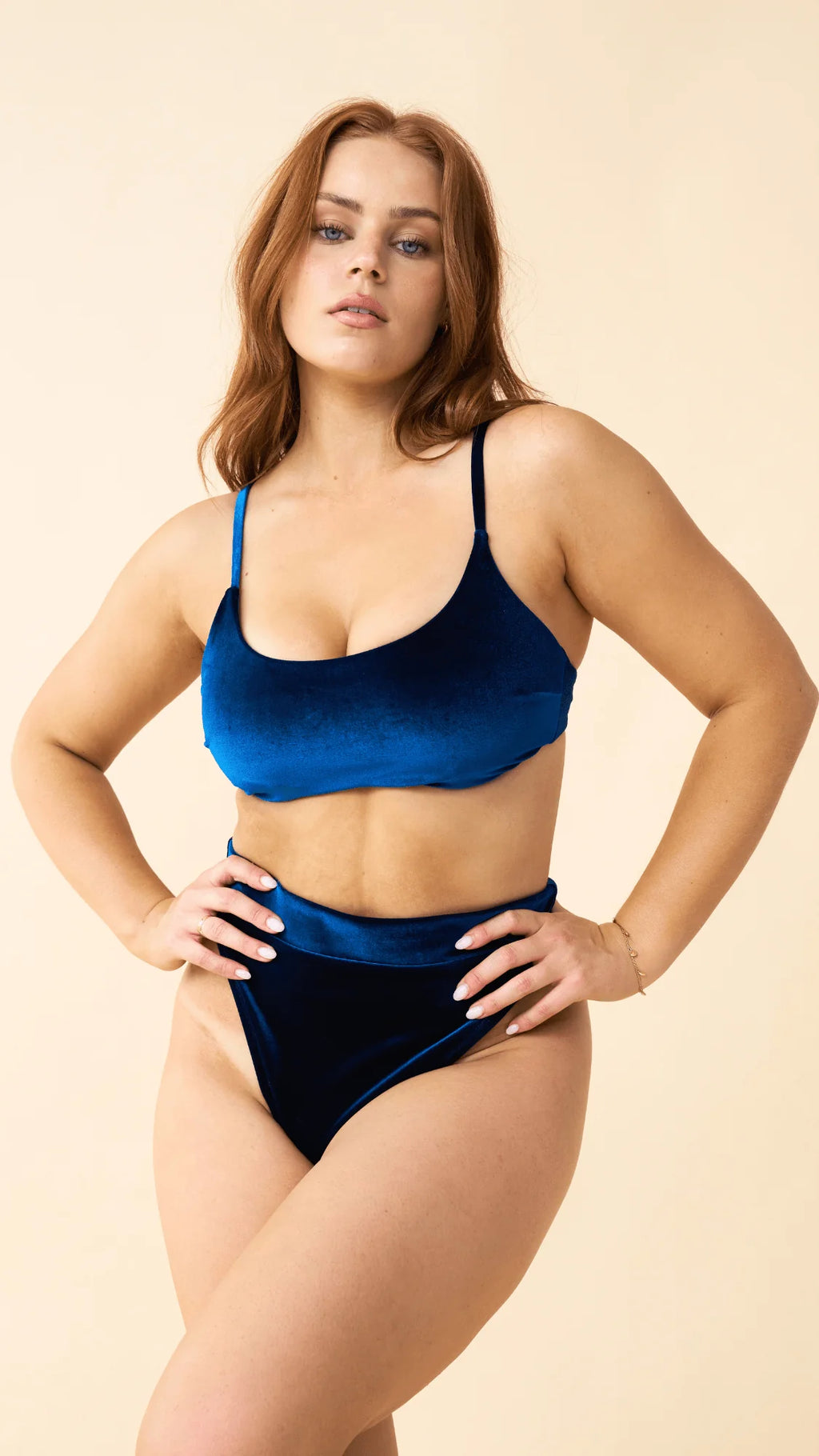 Scrunch Back Velvet Top