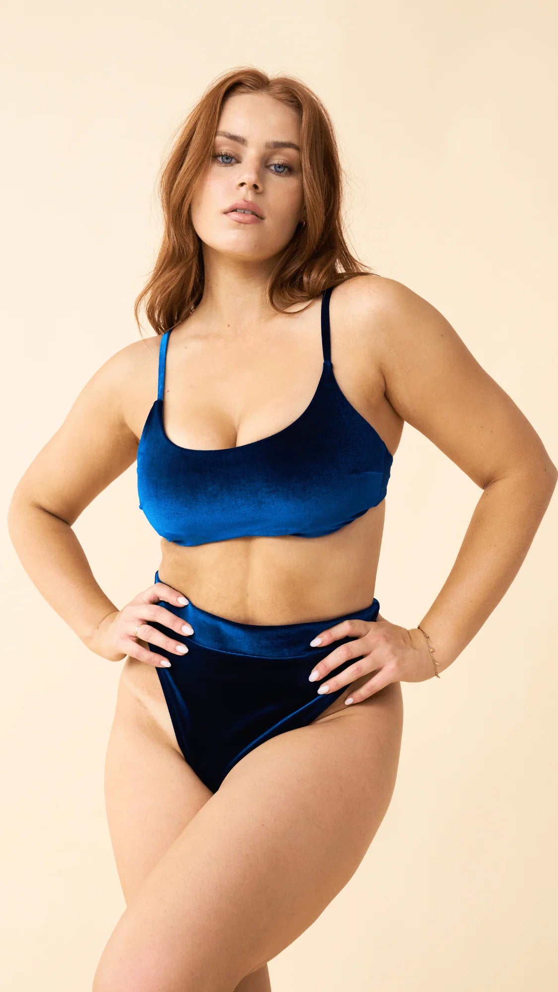 Scrunch Back Velvet Top