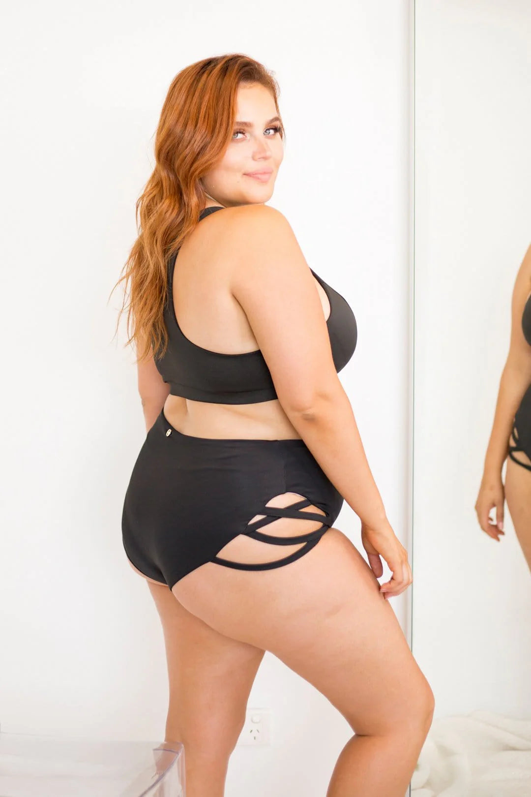 Alexi Criss Cross High Neck Racerback Top