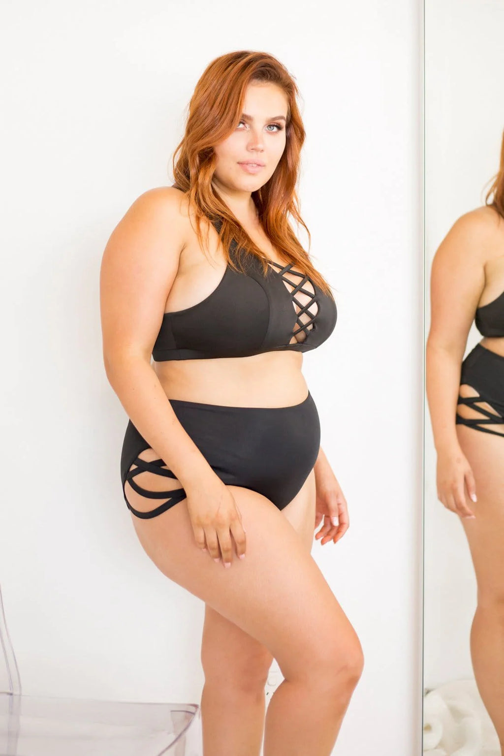 Alexi Criss Cross High Neck Racerback Top